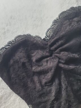 Bozzolo Black Lace Strapless Bustier